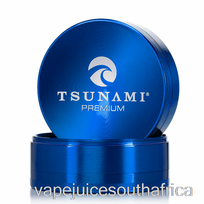 Vape Juice South Africa Tsunami 3.9Inch 4-Piece Sunken Top Grinder Blue (100Mm)